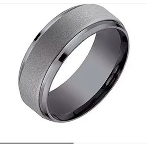 NEW Mens 9mm Tantalum gray Wedding Band $1000 MSRP